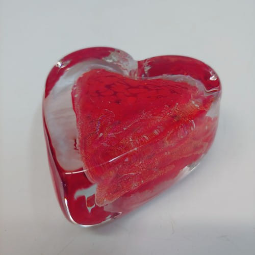 DB-623 Paperweight - red heart $52 at Hunter Wolff Gallery